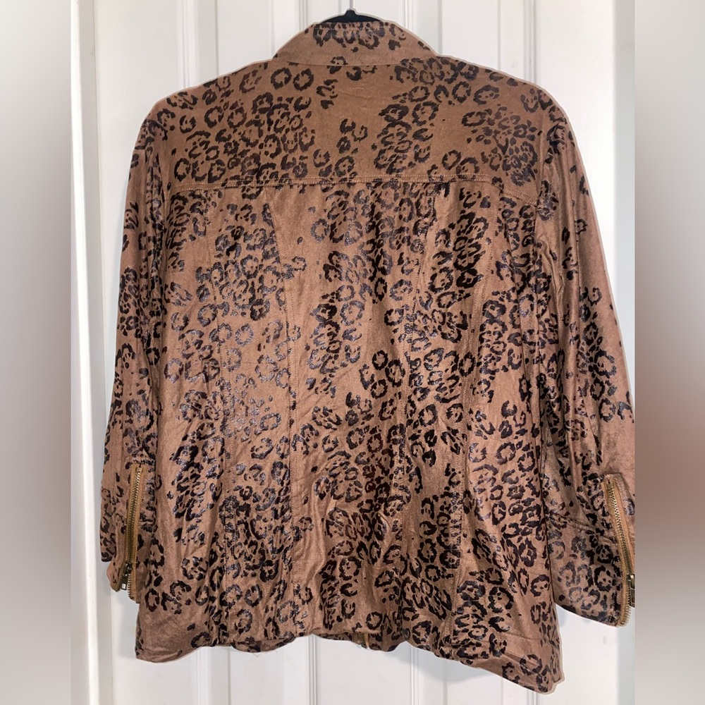 Multiples Brown Leopard Print Jacket - image 5